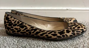 Michael Kors Calf-Hair Leopard Print Ballet Flats 6M Real Leather thumbnail 3