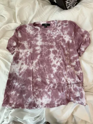 Lulu's Tie-Dye Joggers Set in Mauve and Cream thumbnail 2