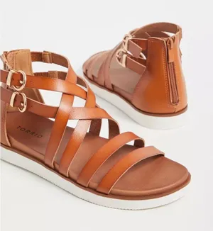 Torrid Tan Strappy Gladiator Sandals Size 9.5 Wide thumbnail 1