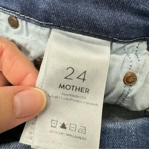 Mother High Waisted Ankle Fray Jeans Womens 24 Raw Hem Skinny Blue Denim Fall thumbnail 16