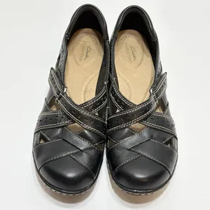 Clarks Women's Ashland Spin Q Leather Slip-on Loafers Shoes Size 8M thumbnail 7