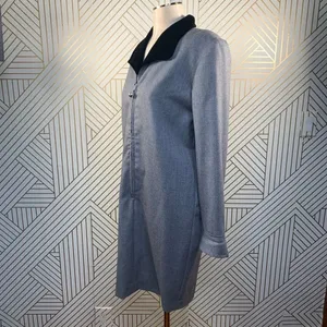 Henri Bendel Vintage Velvet‎ Collar Zip Shift Dress thumbnail 4