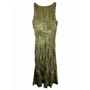 Lauren Ralph Lauren 12 Olive Green Botanical Jacquard Lace-Up Maxi Dress thumbnail 9