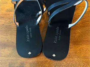 kate spade Black Leather Knot Toe Strappy Sandals Size 6 thumbnail 3