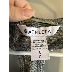 Athleta Women's Green Textured‎ Racerback Tank Top Athletic Workout Size S thumbnail 2