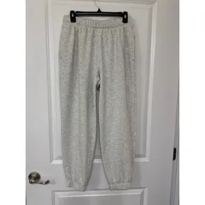 Hollister Gray Sweatpants Fleece Lined Logo Joggers Medium thumbnail 2