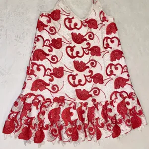 Womens Clement Sleeveless Netted Ruby Mini Dress size XS thumbnail 4