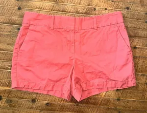 Loft pink/red washed flat front size 6 basic classic shorts thumbnail 1