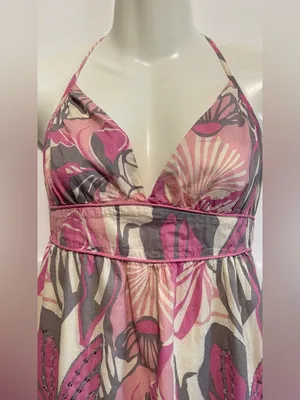 (Y2K) Jane Norman Maxi Drees size 10 Pink thumbnail 6