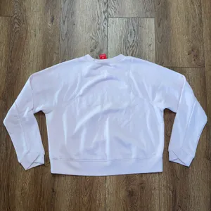 Nike Sportswear Essentials Light Pink Cropped Sweatshirt Crewneck Womens Small thumbnail 8