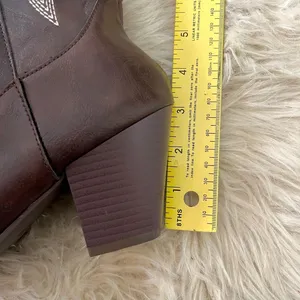 Dark Brown Flame Over The Knee Thigh High Cowgirl Western Boots EU 38 / US 7 thumbnail 5