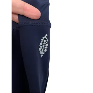 Free People Movement Navy Blue Cutout Crop Leggings Size Large thumbnail 4