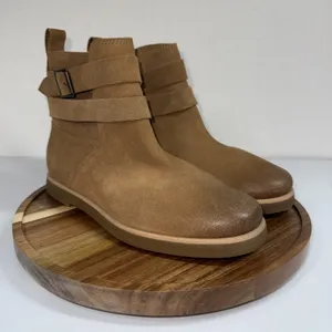 UGG Josefene Ankle Boot Chestnut Brown/Tan Size 7 Genuine Leather Suede Zip thumbnail 1