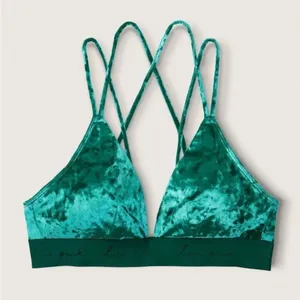 Velvet Green Bralette PINK Victoria's Secret thumbnail 2