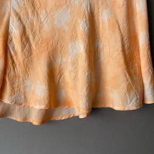 Free People sz 10 orange white mini flareBoho hippie skirt‎ thumbnail 4