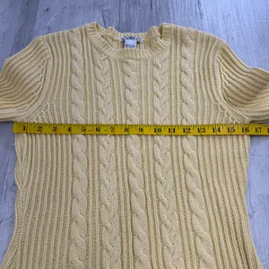 TJ Maxx Yellow Long Sleeve Cable Knit Pullover Bright Warm Colorful Sweater thumbnail 6