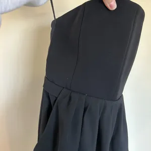 ALC Strapless Drape Dress Black Asymmetric Hem with Side Pockets‎ Size US 2 / XS thumbnail 10