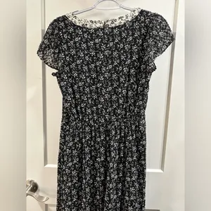 Floral Black and White Dress thumbnail 4