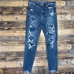 American Eagle Outfitters Dark Blue Skinny Jeans thumbnail 2