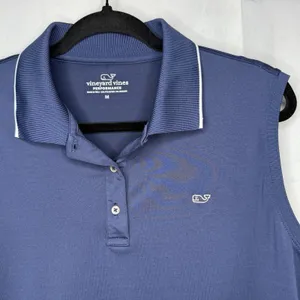 Vineyard Vines Performance Polo Shirt Size M Blue Sleeveless Tank Golf Tennis thumbnail 5