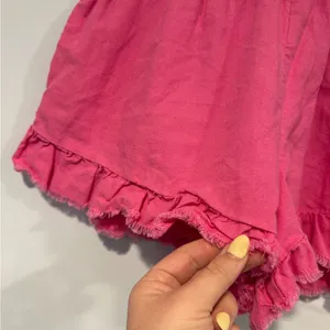 Bright pink‎ aerie ruffle shorts thumbnail 2