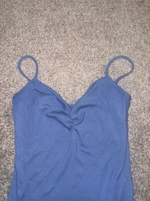 American Eagle Outfitters Navy Blue Ribbed Bodysuit thumbnail 2