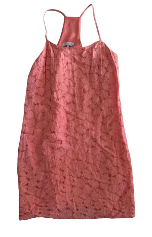 1. State Coral Pink Textured Slip Dress thumbnail 1