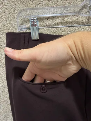 Business slacks size 6 Anne Klein chocolate brown pants‎ belt loops back pockets thumbnail 4