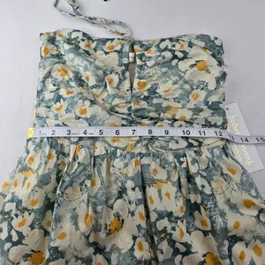 Bishop + Young NWT Aeries Halter Dress Lagos Print Floral Cotton Maxi Small thumbnail 9