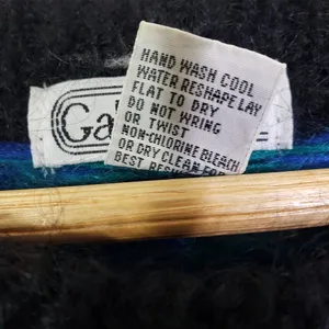 Vintage Gallagher Large Blue/Purple Geometric Cozy, Fuzzy, Knit Sweater GUC thumbnail 5