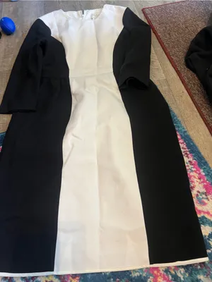 Kate spade black and white colorblock dress size 8 thumbnail 5