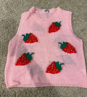 Colorful Natalie Strawberry Sweater thumbnail 2