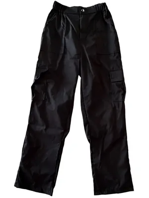 Women's Black Pull On with Button and Zip Closure Pants Size M #260611 thumbnail 1