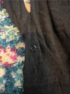 Lululemon Black Women's Draped Knit Sweater/shawl thumbnail 7