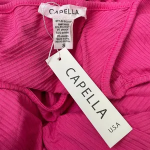 Bright Pink Tank Dress Size S Ribbed Knit Strappy Summer Dopamine Beach Resort thumbnail 5