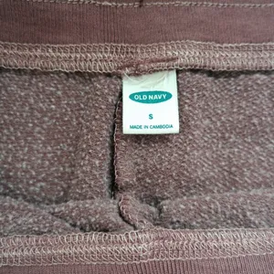 Old Navy Raisin Arizona Burgundy‎ Fleece Rib Trim Joggers Sweatpants Small thumbnail 3