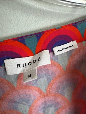 Rhode Ryan Dress in Retro Rainbow M Red Size M thumbnail 5
