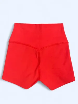 Alo Yoga 2.5” Airbrush high-waist Red Biker Shorts activewear yoga Pilates gym thumbnail 5