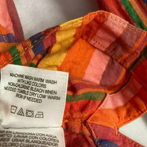 Size 8 Liz Claiborne Striped Popover Long Sleeve Top 70's Boho‎ Style thumbnail 7