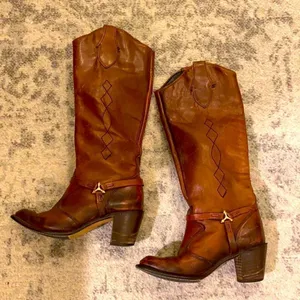 Vintage Wrangler Western Hippie Boots 70s‎ 80s Boho A8 thumbnail 1