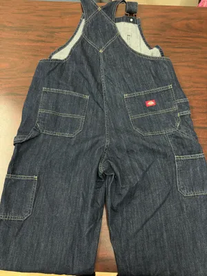 Dickies Women’s Denim Relaxed Fit Bib Overalls Size Medium thumbnail 3