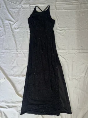Black Beaded Evening Gown Formal Dress Size Small NWT retails $278 thumbnail 2