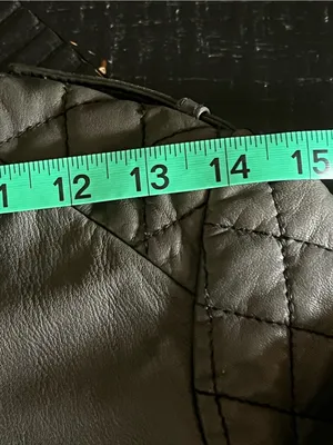 An’ge Paris Women's Black Quilted Biker Jacket 100% Leather Size 1/S thumbnail 6