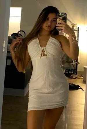 Tiger Mist White Eyelet Halter Mini Dress thumbnail 1