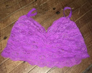 Victoria’s Secret S purple lace wireless bralette thumbnail 1