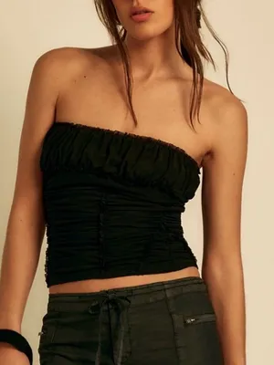 FREE PEOPLE Scottie Solid Tube Top in Black thumbnail 1
