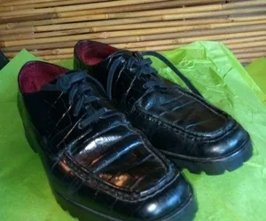 Ralph Lauren Amity Black Alligator Shoes 7.5 thumbnail 1