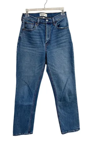 Abercrombie Curve Love Ultra High Rise Ankle Straight Jeans Size 26/2‎ thumbnail 1