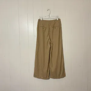 Madewell The Harlow Wide Leg Pants Drapey Twill Tan Khaki Size 6 High Rise thumbnail 6