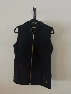 NWT Lilly Pulitzer Skyden Reversible Vest Black Soft Suede and Plush Sherpa thumbnail 3